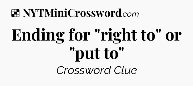 Solution: Ending for 