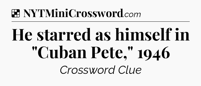 Solution: He starred as himself in 