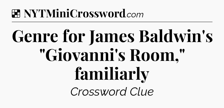 Solution: Genre for James Baldwin's 