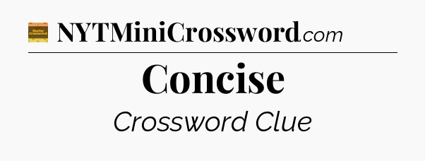 Concise - Eugene Sheffer Crossword