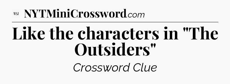 Like the characters in 