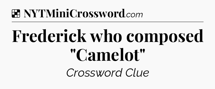 Solution: Frederick who composed 