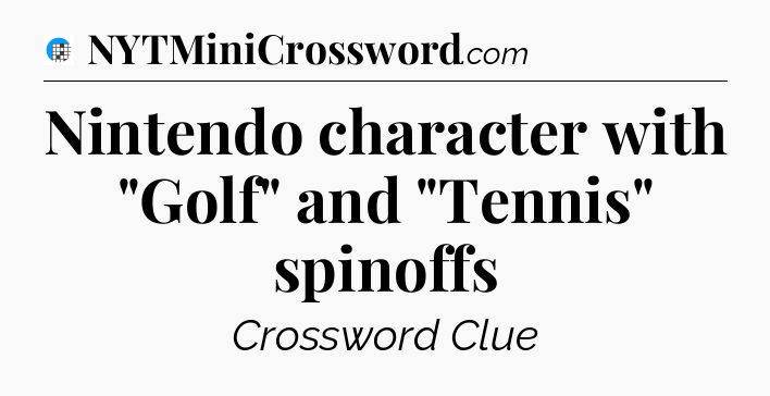 Nintendo character with 