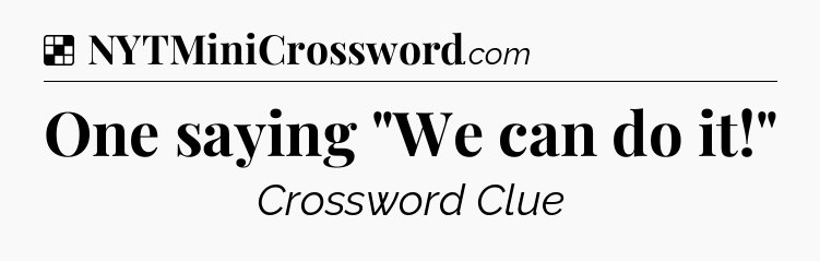 Solution: One saying 