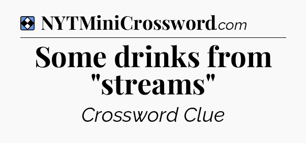 Solution: Some drinks from 