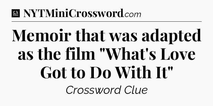 Memoir that was adapted as the film 