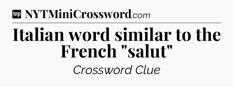 Italian word similar to the French 