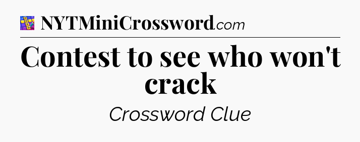 Contest to see who won't crack Codycross