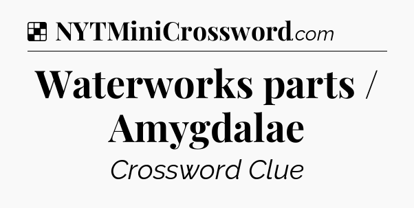 Solution: Waterworks parts / Amygdalae - NYT Crossword