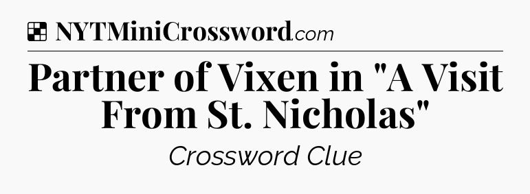 Solution: Partner of Vixen in 