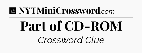 Part of CD-ROM - LA Times Crossword