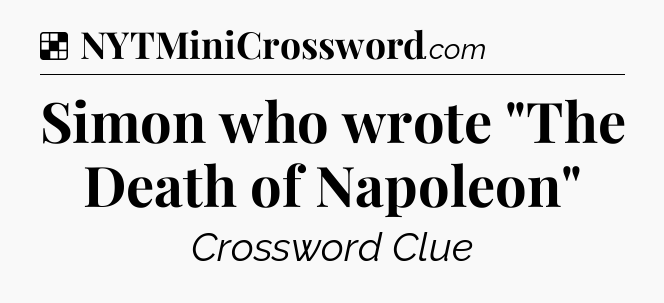 Solution: Simon who wrote 