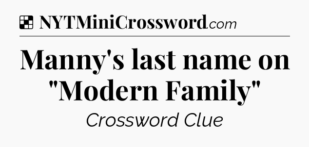 Solution: Manny's last name on 
