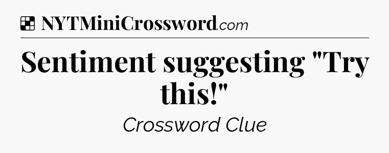 Solution: Sentiment suggesting 