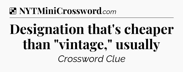 Solution: Designation that's cheaper than 