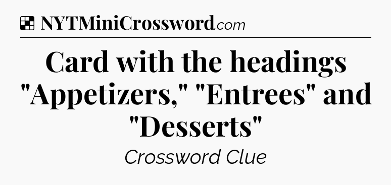 Solution: Card with the headings 