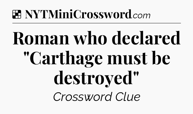Solution: Roman who declared 