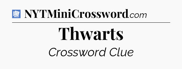 Thwarts Puzzle Page Crossword Clue
