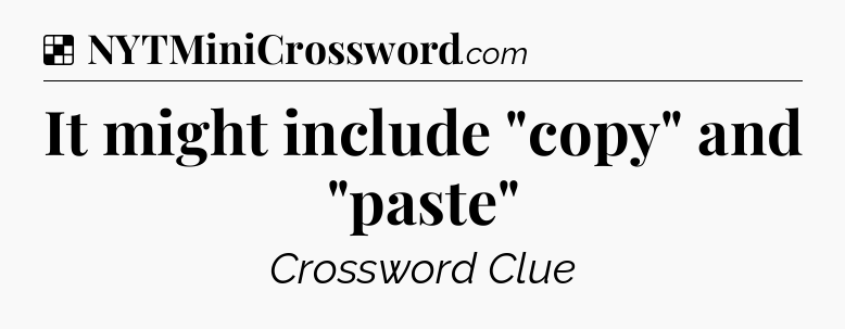 Solution: It might include 