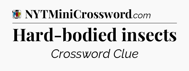 Hard-bodied insects Crossword Clue