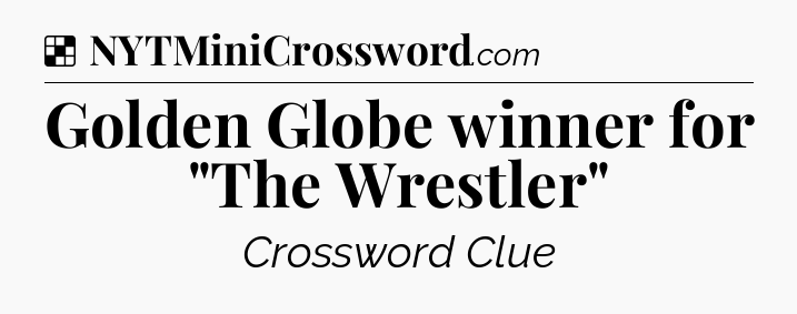 Solution: Golden Globe winner for 