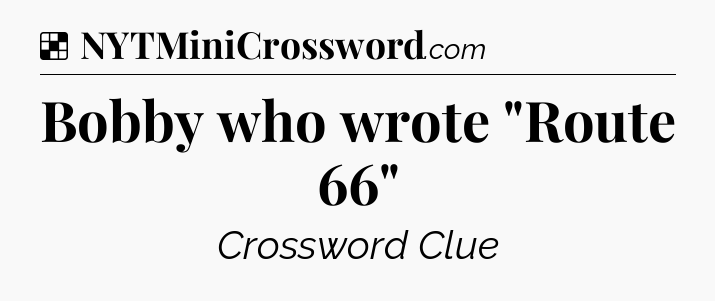 Solution: Bobby who wrote 