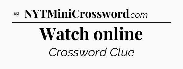 Watch online - WSJ Crossword