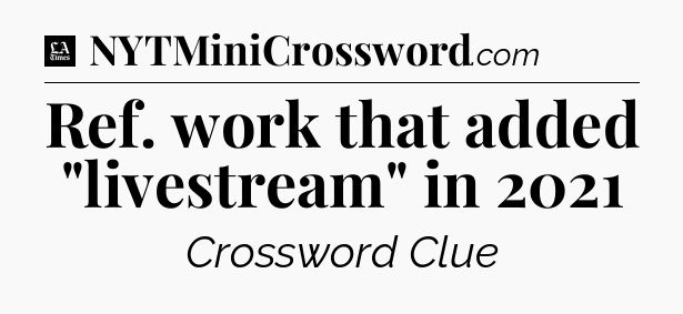 Ref. work that added 