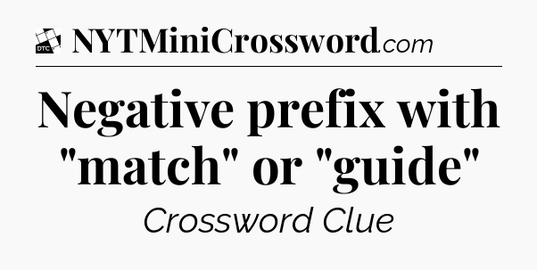 Negative prefix with 