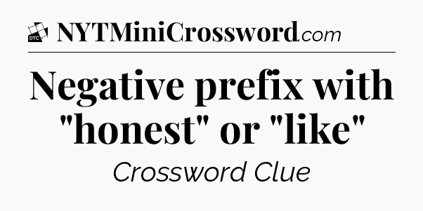 Negative prefix with 