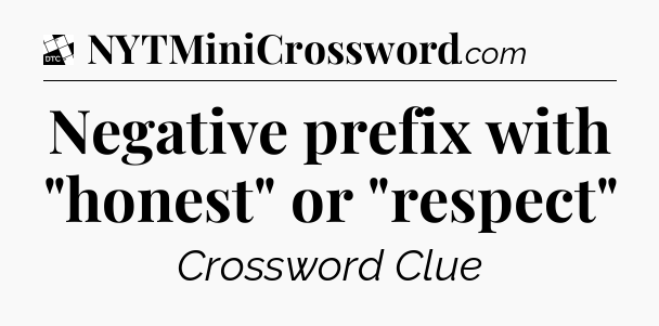 Negative prefix with 