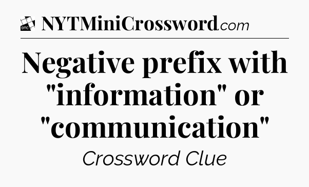 Negative prefix with 