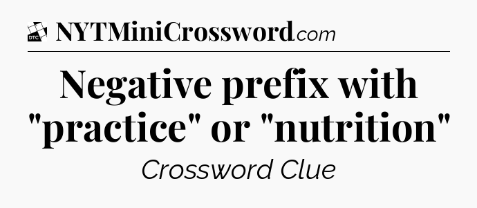 Negative prefix with 