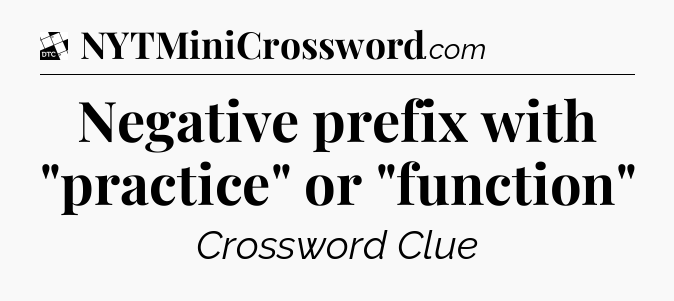 Negative prefix with 