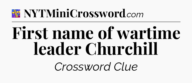 First name of wartime leader Churchill Codycross