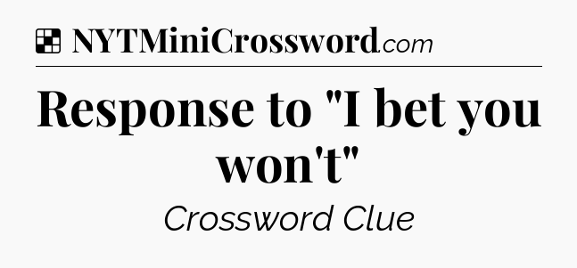 Solution: Response to 