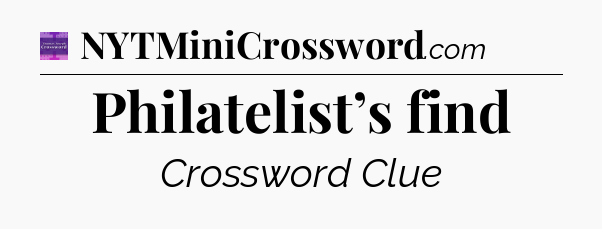 Philatelist’s find - Thomas Joseph Crossword