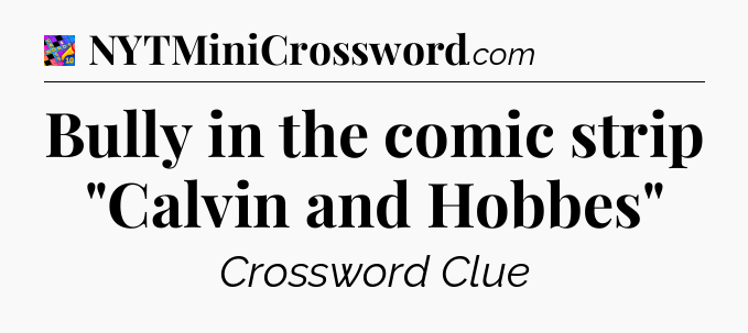 Bully in the comic strip 