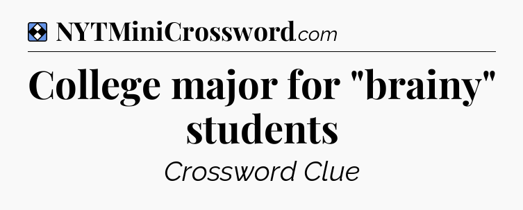 Solution: College major for 