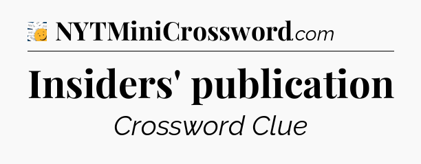 Insiders' publication - 7 Little Words