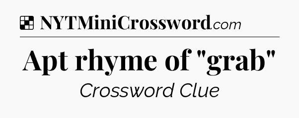 Solution: Apt rhyme of 