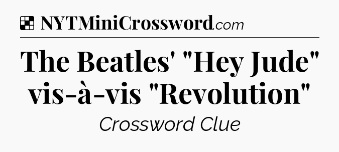 Solution: The Beatles' 