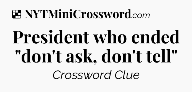 Solution: President who ended 