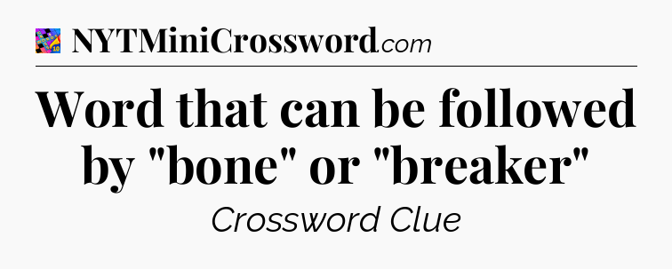 Word that can be followed by 