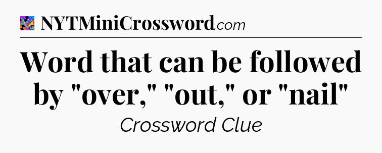 Word that can be followed by 