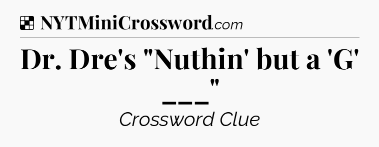 Solution: Dr. Dre's 