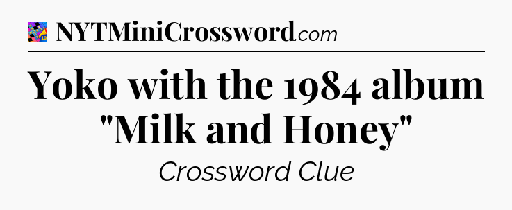 Yoko with the 1984 album 