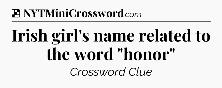 Solution: Irish girl's name related to the word 