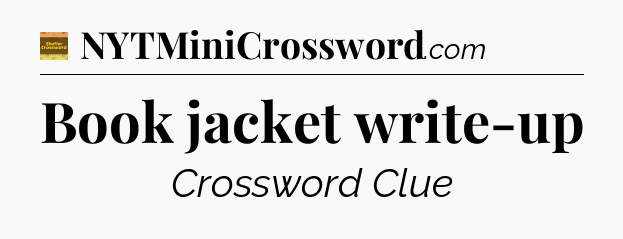 Book jacket write-up - Eugene Sheffer Crossword