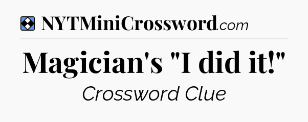 Solution: Magician's 